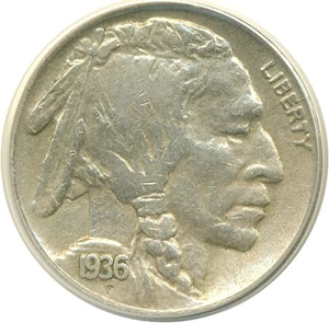image for: 1936-S/S 5c ANACS AU50 Details (FS-501 PRM, Scratched-Cleaned)