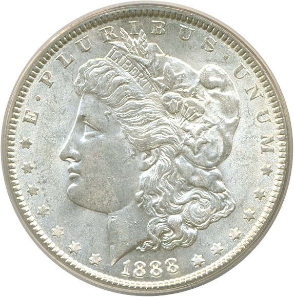image for: Hot 50 VAM: 1888 $1 VAM 4  DDR ANACS AU58 