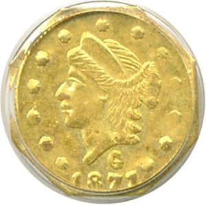 image for: Cal Gold: 1871 25c BG-765 PCGS MS60