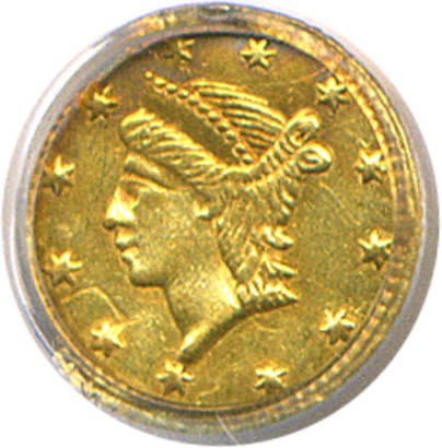 image for: Cal Gold: ND 25c BG-223 PCGS AU55 