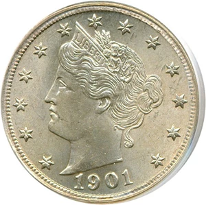 image for: 1901 5c PCGS MS64