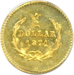 image for: Cal Gold: 1871 50c BG-1011 PCGS MS64