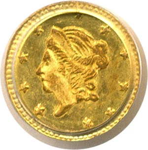 image for: Cal Gold: 1870 50c BG-1010 PCGS MS63