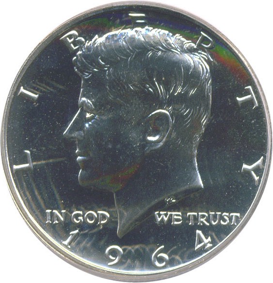 image for: 1964 50c Accent Hair PCGS Proof 67 