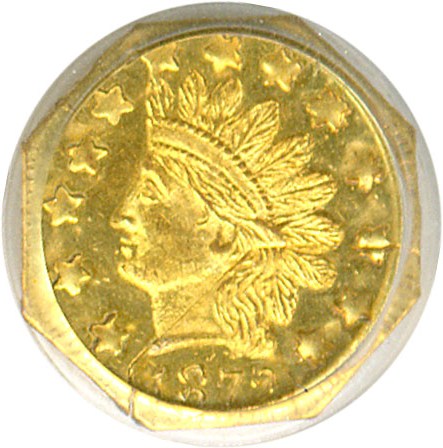 image for: Cal Gold: 1872 50c BG-939 PCGS MS63 