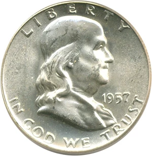 image for: 1957-D 50c PCGS MS64 FBL