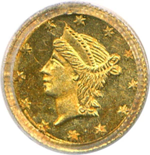 image for: Cal Gold: ND 25c BG-222 PCGS MS64