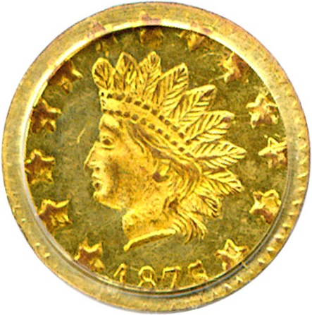image for: Cal Gold: 1875/3 50c BG-1058 PCGS MS62 