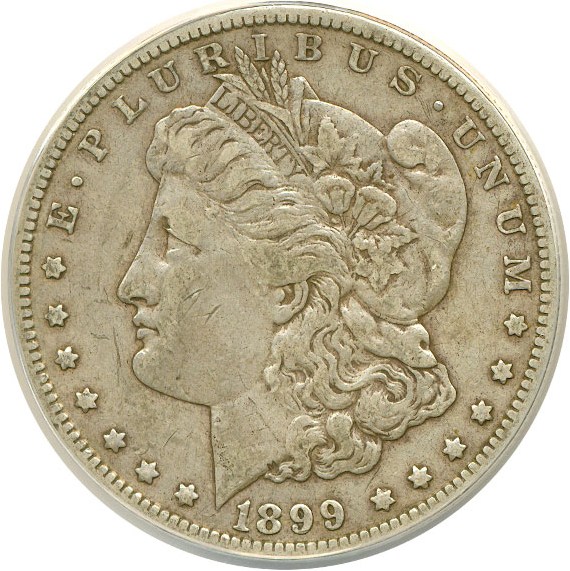 image for: Top 100 VAM: 1899-O $1 VAM 6  Micro O ANACS VF35 