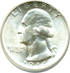 image for: 1944-S 25c ANACS MS65 (DDO-001, FS-101)
