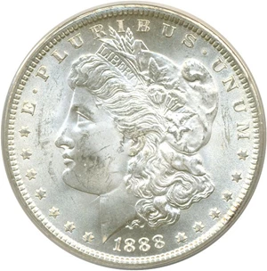 image for: Top 100 VAM: 1888 $1 VAM 11 Doubled Ear ANACS MS64