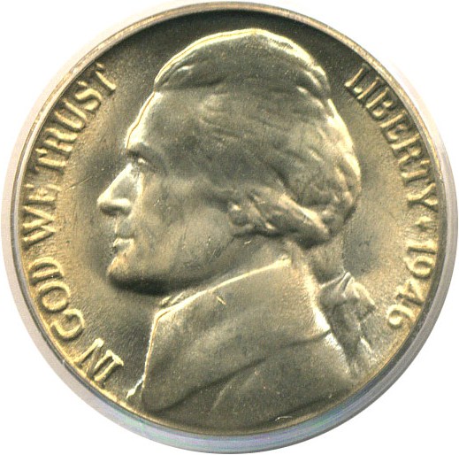 image for: 1946-D 5c  PCGS MS65 FS