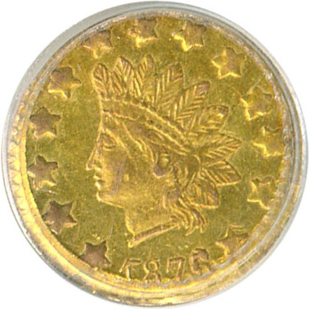 image for: Cal Gold: 1876/5 50c BG-1059 PCGS AU55 