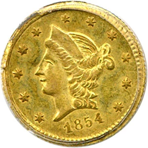 image for: Cal Gold: 1854 50c BG-431 PCGS AU58