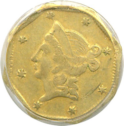 image for: Cal Gold: 1853 $1 BG-523 PCGS XF45