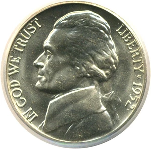 image for: 1952-D 5c PCGS MS65