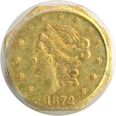 image for: Cal Gold: 1872 50c BG-914 PCGS AU58 