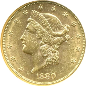 image for: 1880-S $20 NGC AU58