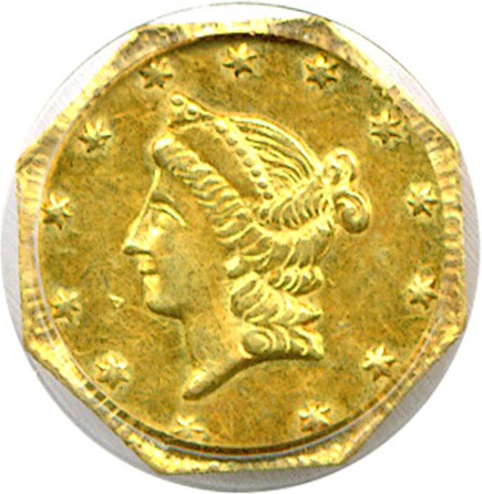 image for: Cal Gold: 1854 50c BG-308 PCGS AU58 