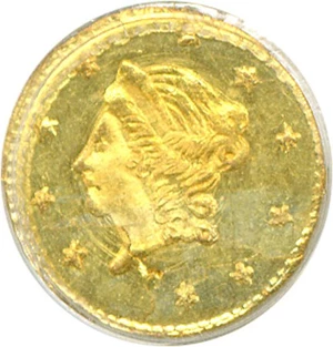 image for: Cal Gold: 1871 50c BG-1011 PCGS MS64