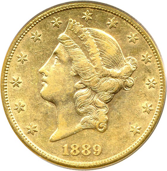image for: 1889-S $20  PCGS XF45 
