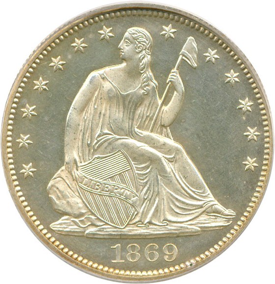 image for: 1869 50c  PCGS Proof 63 