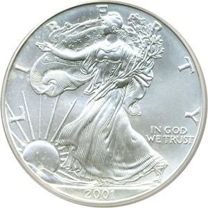image for: 2001 $1 Silver Eagle ICG MS69
