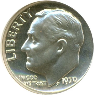 image for: 1970 10c No S NGC Proof 68 Cameo