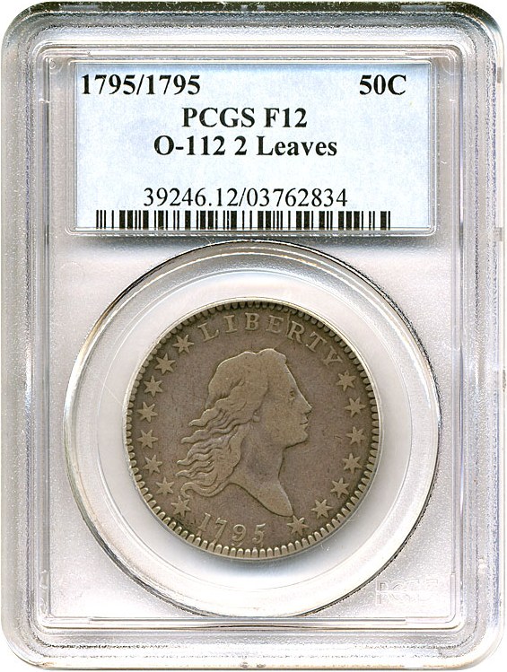 image for: 1795/1795 50c 2 Leaves PCGS F12 (O-112)