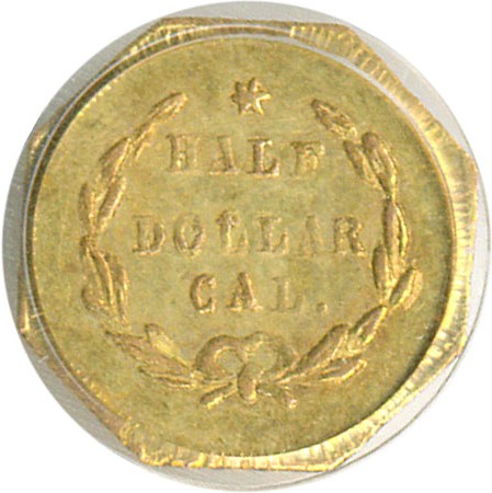 image for: Cal Gold: 1872 50c BG-914 PCGS AU58 