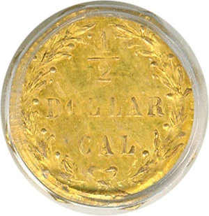 image for: Cal Gold: 1875 50c BG-946 PCGS AU58