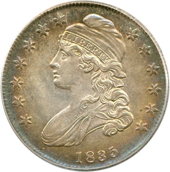 image for: 1835 50c  PCGS AU55 