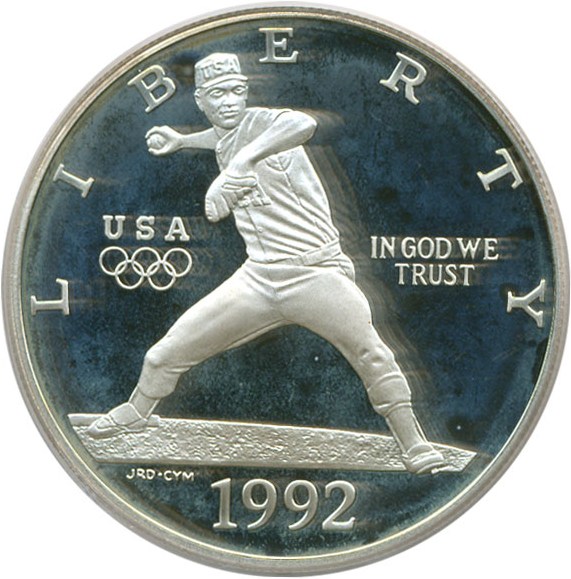 image for: 1992-S $1 Olympic Baseball PCGS Proof 68 DCameo