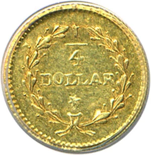 image for: Cal Gold: ND 25c BG-222 PCGS MS61