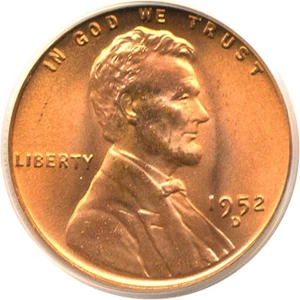 image for: 1952-D 1c PCGS MS66 RD