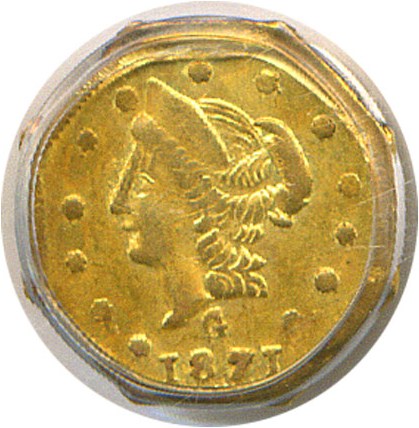 image for: Cal Gold: 1871 50c BG-925 PCGS AU58 
