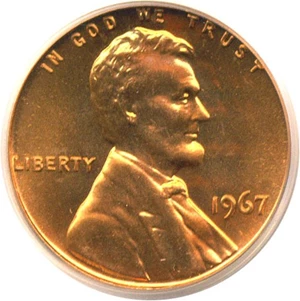 image for: 1967 1c SMS PCGS MS67 RD