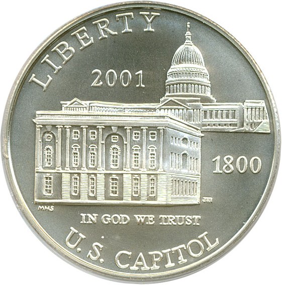 image for: 2001-P $1 Capitol Visitors Center PCGS MS69 