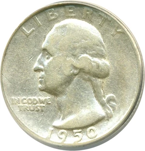 image for: 1950-S/S 25c ANACS VF30 (FS-501, RPM-1)