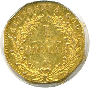 image for: Cal Gold: 1873 $1 BG-1123 PCGS AU58