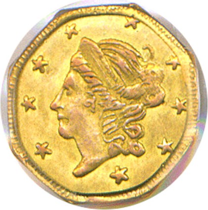 image for: Cal Gold: 1871 50c BG-911 PCGS AU58 