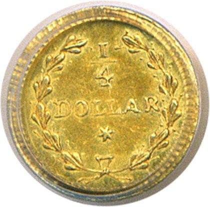 image for: Cal Gold: ND 25c BG-221 PCGS MS62 