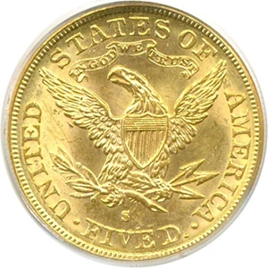 image for: 1881-S $5 PCGS MS63