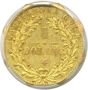 image for: Cal Gold: 1873 $1 BG-1123 PCGS AU55
