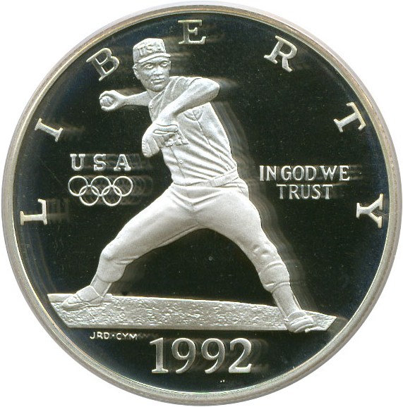 image for: 1992-S $1 Olympic Baseball PCGS Proof 68 DCameo