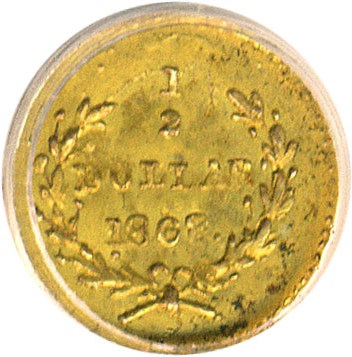 image for: Cal Gold: 1868 50c NGC MS63 (BG-1008) 