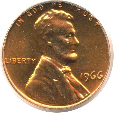 image for: 1966 1c SMS PCGS MS67 RD