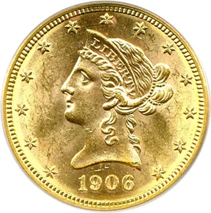 image for: 1906-D $10 PCGS MS63