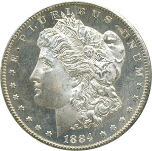 image for: 1884-CC $1 GSA Hoard/NGC MS63 DMPL