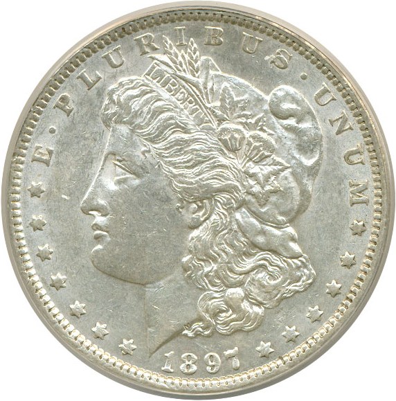 image for: Top 100 VAM: 1897 $1 VAM 6A   ANACS AU53 